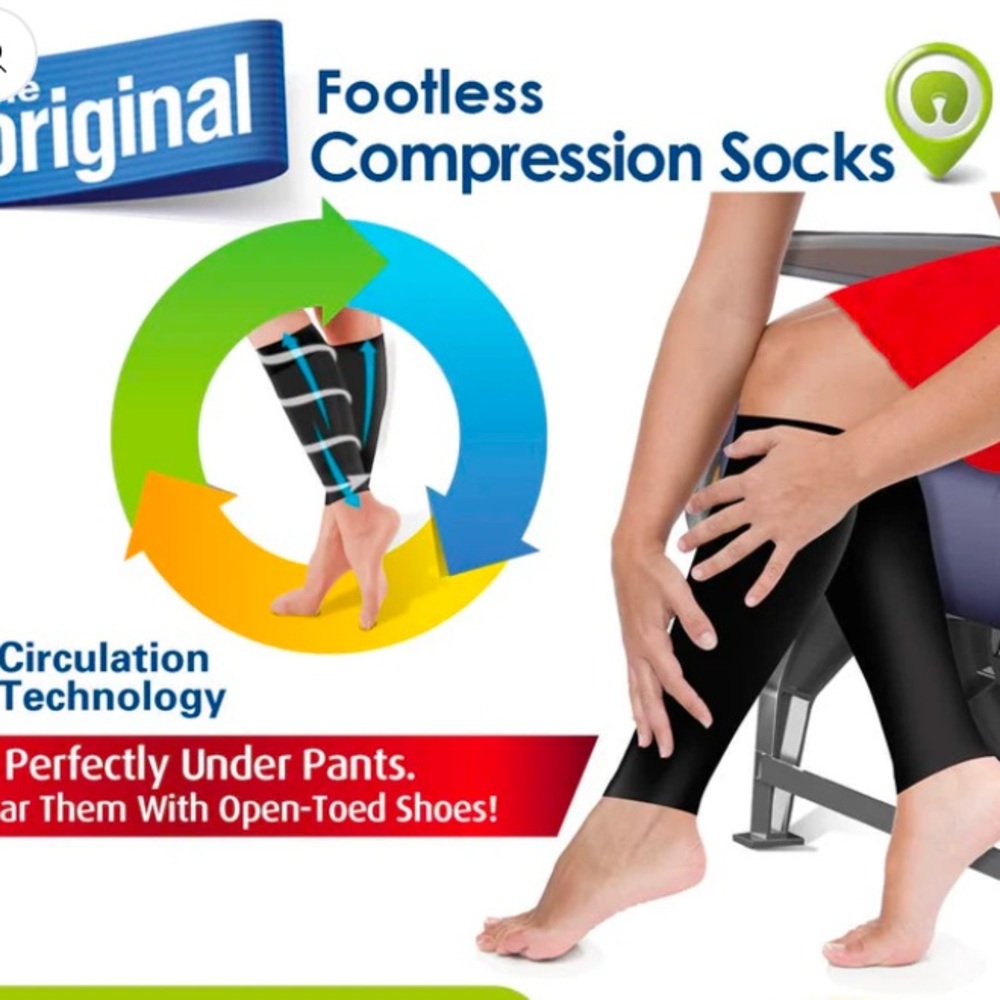 Cloudz Footless Compression Socks Sz L/XL unisey